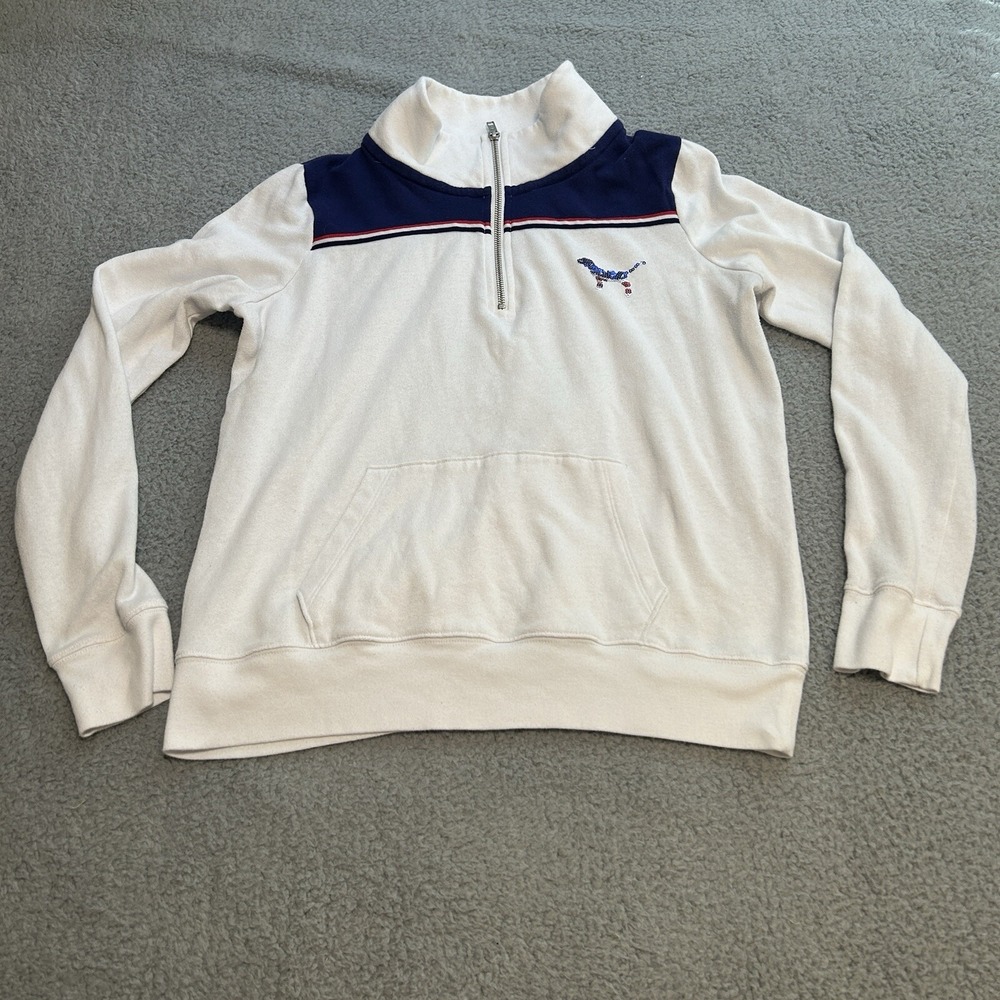 Vctoria's Secret Pink Sweat Shirt Women Small White Patriotic America Love Pink